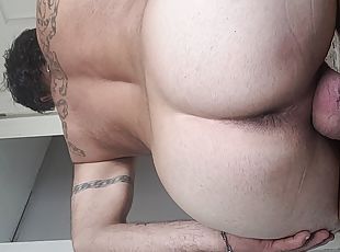 papá, amateur, anal, juguete, gay, consolador, a-solas, papi