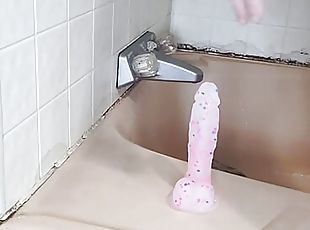 bañando, masturbación, pezones, coño-pussy, amateur, casero, mamá, americano, bonita, consolador