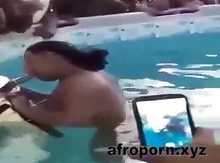 amateur, piscina, africano
