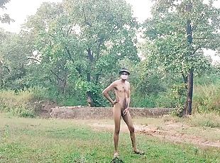 Sexy men dancing full nude in forest cumshot