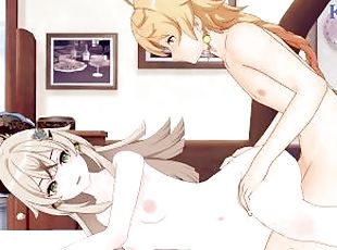 Kirara and Aether have intense sex in the bedroom. - Genshin Impact...