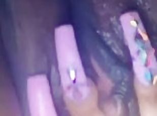 Manicure Fetish POV Playing with Pretty Pussy Undercover at 2AM
