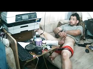 Jacking off in rv watching porn