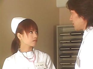 asiático, enfermera, doctor, hardcore, japonés, pareja, cachonda, uniforme