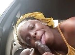 I wanted that cum in my mouth so bad I pulled over and drained him ...