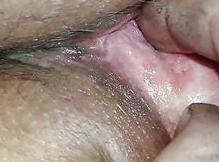 Wife wet shaved pussy eaten and fingered