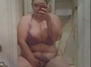 Hardcore homemade solo clip with a lustful chubby Latina