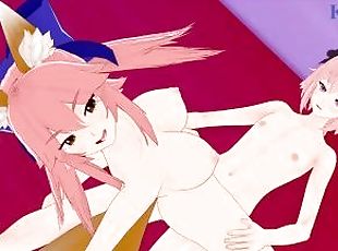 Tamamo no Mae and Astolfo have intense sex at a love hotel. - Fate/...