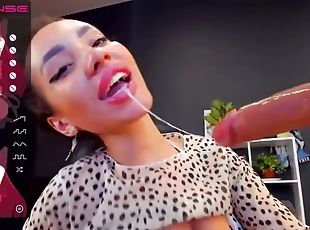 blowjob, leke, deepthroat, skitten, dildo, brunette