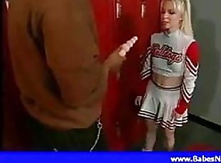 anal, interracial, black, blonde, pom-pom-girl