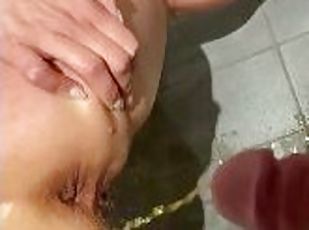 Pissing after sex on both holes with SluttyShanna