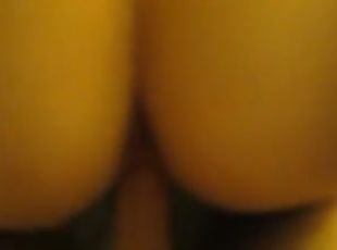 Homemade close up video of a guy smearing his GF's cunt with cum