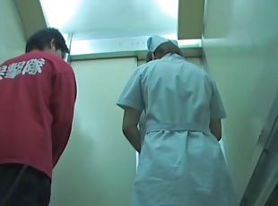 Dudes got pretty nurse on floor for panty sharking