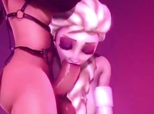 tetas-grandes, enorme, anal, chorro-de-corrida, lesbiana, anime, hentai, 3d, tetas, culazo