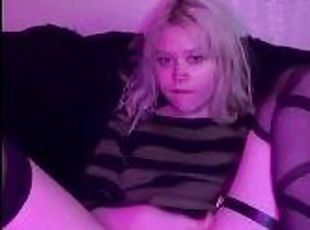 Cutie plays with her wet pussy and moans sweetly  ToyBliss