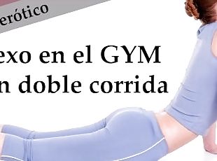 Ella entrena con sexo. Correte dos veces en el GYM sexual. JOI en e...