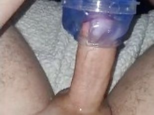 Using toy on my big dick