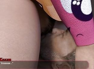 Stepdaughter sucks stepdad's cock and swallows his cum and gives him pussy licking to orgasm ?