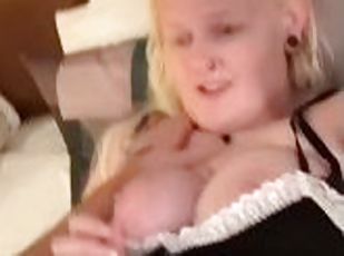 Maid gets caught by hotel guest and gets fucked  Full video @BellaC...