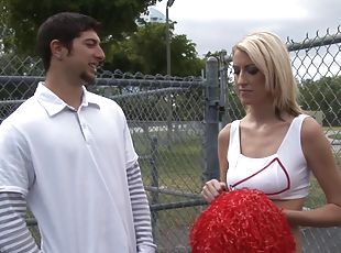 He cums inside the sexy cheerleader and knocks her up