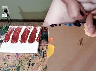 Dong Ross dick painting session: 
