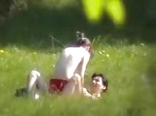 A Fuck In The Park For Young Couple