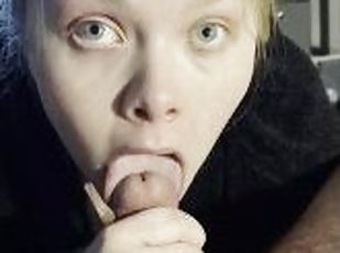 amatör, avsugning, tonåring, deepthroat, pov, blond