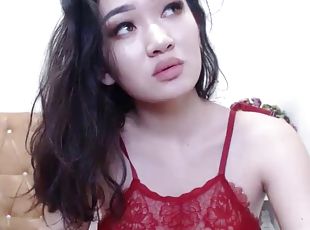 asiatisk, masturbation, amatör, tonåring, japansk, slyna, webbkamera, koreansk, retande