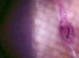 Widens wet hole with rubber anal plug