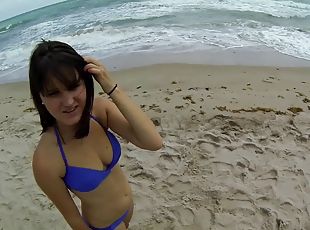 na-zewnątrz, amatorskie, laski, hardcore, plaża, pov, bikini, realne