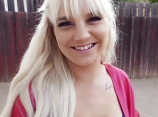 doggy, blowjob, stor-pikk, gal, pov, facial, blond, cowgirl, pikk