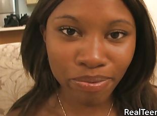 Ebony needs to give her hussy a superb blowjob to calm his erectile...