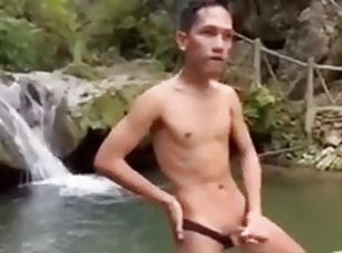 asiático, masturbación, al-aire-libre, amateur, hardcore, gay, paja, jóvenes18, a-solas, realidad