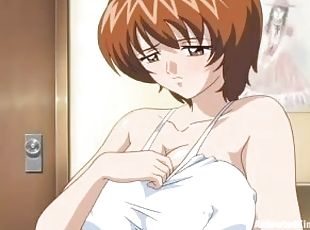 Amazing sex with a horny anime babe with huge tits