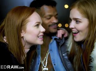 BLACKEDRAW two Beauties Hump Giant BIG BLACK DICK on Bus! - Ella hughes