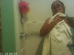 kąpiel, duże-cycki, żona, latynoskie, meksykańskie, dupa, prysznic