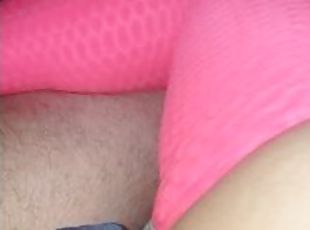 Leg hand job after sex with my kitty Trans boy.