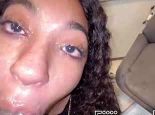 Crazy hot teen get cum covered in her pussy an ass all over her fac...