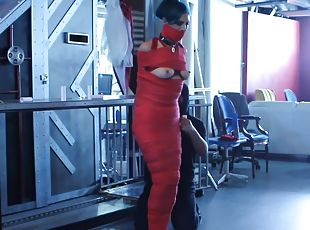 bdsm, legatura, fetish, inceandu-se, bondage, bruneta