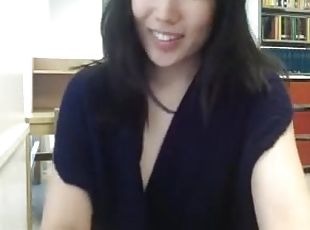 asiatisk, onani, orgasme, amatør, webcam, solo