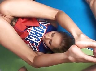 amatør, babes, tenåring, pov, ung-18, blond, cheerleader, kinky, fetisj, footjob