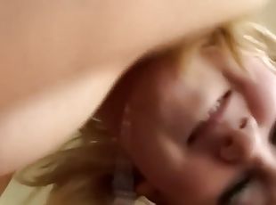 Blonde gets it in her juicy pussy