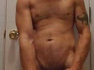 papá, amateur, chorro-de-corrida, polla-enorme, gay, paja, corrida, a-solas, papi, tatuaje