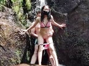 Extreme wild sex: I show to my step-sister a watefall and she lets ...