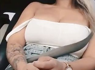 Asian Big Titties Fall out during Uber Ride