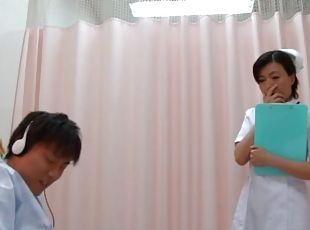 Sexy hot japanese nurse provides pleasures for horny patient