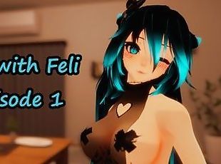Horny Catgirl takes care of you and lets you cum down her throat~ [...