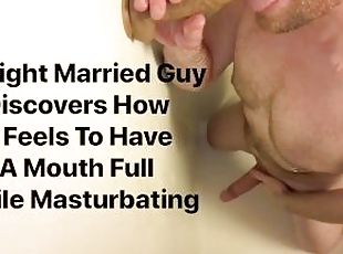Solo Male Moaning Masturbation While Sucking On A Dildo To Increase...