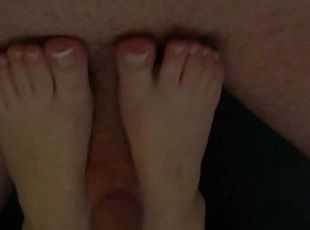 amateur, maison, couple, pieds, fétiche, branlette-avec-les-pieds