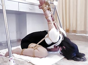 asiatisk, ekstrem, bdsm, strømper-stockings, fetisj, kineser, bondage, brunette